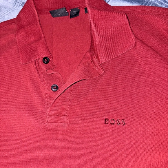 Men's Boss Red Polo Shirt - Picture 2 of 3